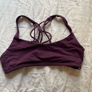 Maroon lulu sports bra with cute straps back size 6